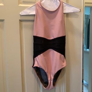 Beautiful pink and black Leo from Five Dancewear